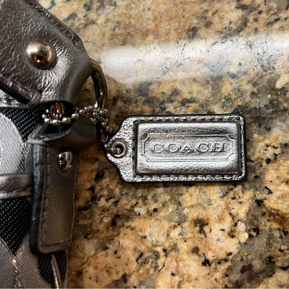 Coach Black and Silver Bag with Tag - Picture 5 of 10